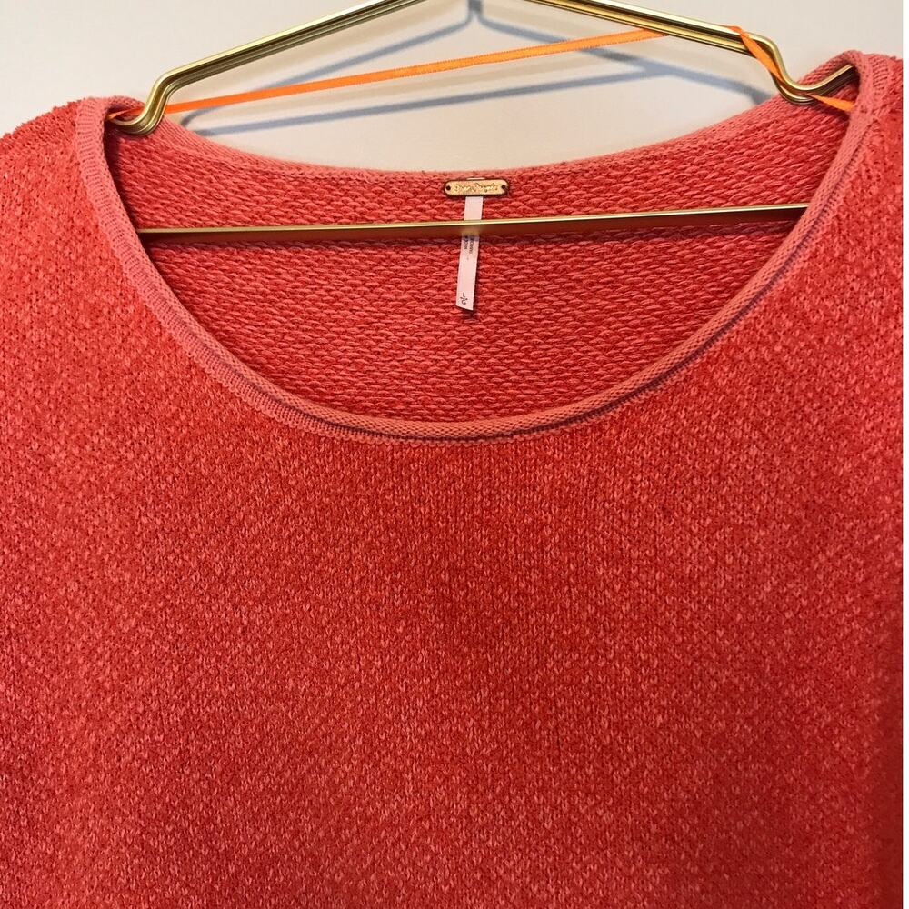 Free People Bardot Drop Shoulder Sweater L Orange - Picture 6 of 12